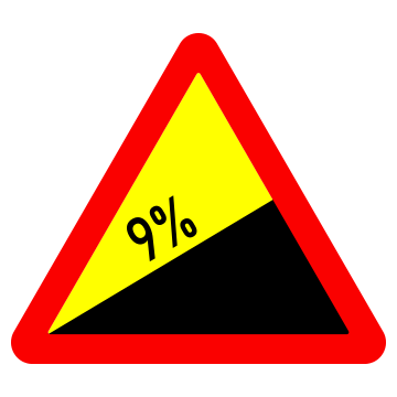 Biển số W.220 Dốc lên nguy hiểm