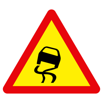 Biển số W.222a Đường trơn