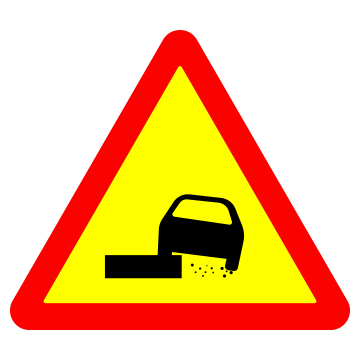 Biển số W.222b Lề đường nguy hiểm