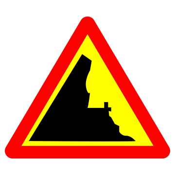 Biển số W.223a Vách núi nguy hiểm