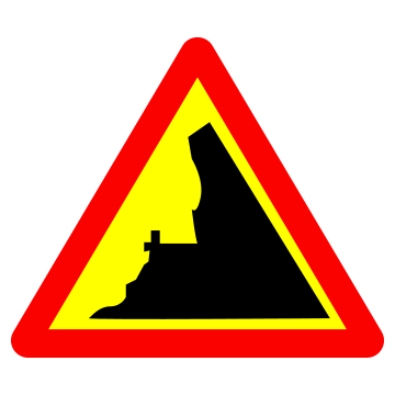 Biển số W.223b Vách núi nguy hiểm