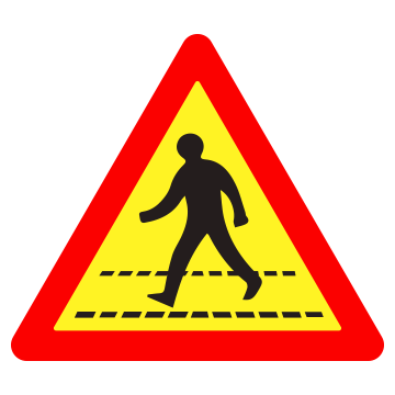 Biển số W.224 Đường người đi bộ cắt ngang