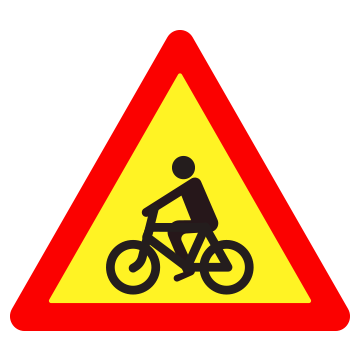 Biển số W.226 Đường người đi xe đạp cắt ngang