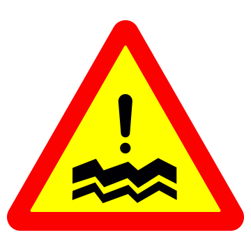 Biển số W.228d Nền đường yếu