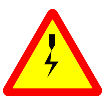 Biển số W.239 Đường cáp điện ở phía trên