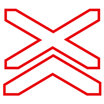 Biển số W.242b Nơi đường sắt giao vuông góc với đường bộ