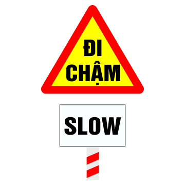 Biển số W.245b Đi chậm