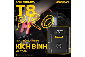 Bơm lốp kiêm kích bình Steelmate T8 – giải pháp 4-in-1 cho tình huống khẩn cấp