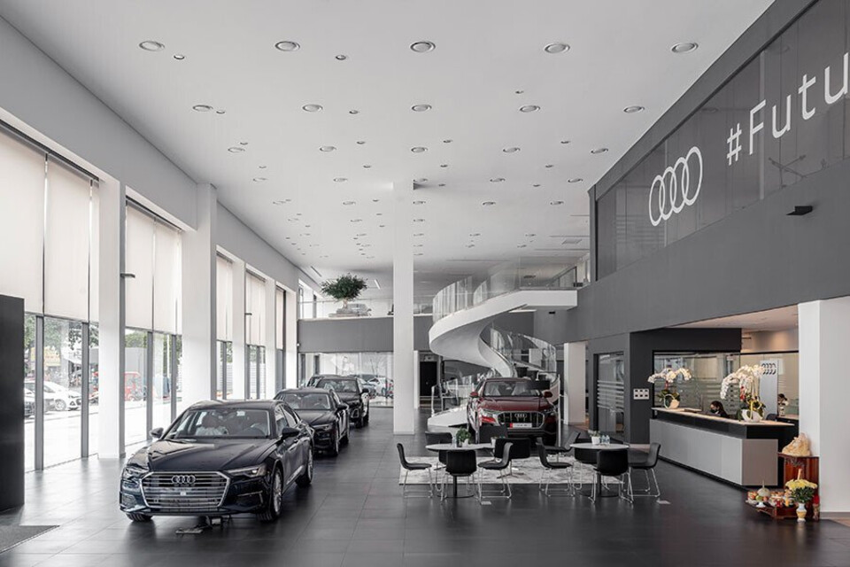 Phòng trưng bày các đại lý thiết kế hiện đại sang trọng