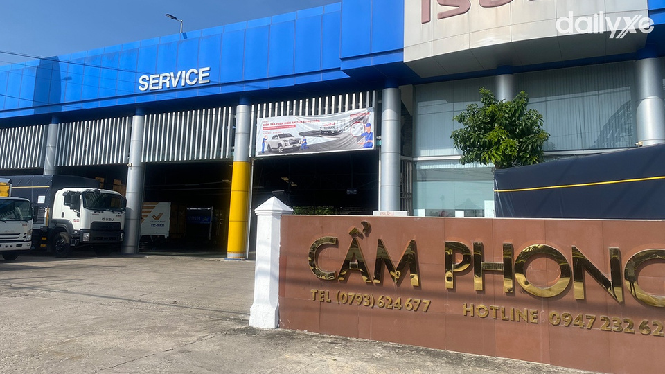 Đại lý Isuzu Cẩm Phong quy mô rộng lớn