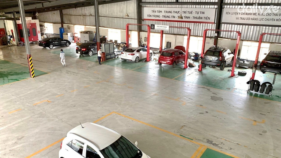 Khu vực sửa chữa quy mô rộng lớn