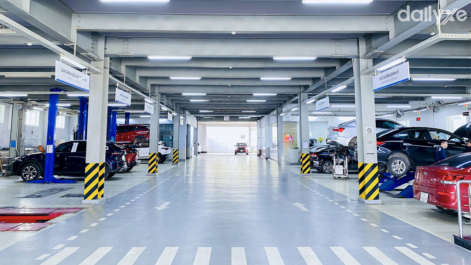 Khu vực sửa chữa KIA Quảng Bình rộng lớn