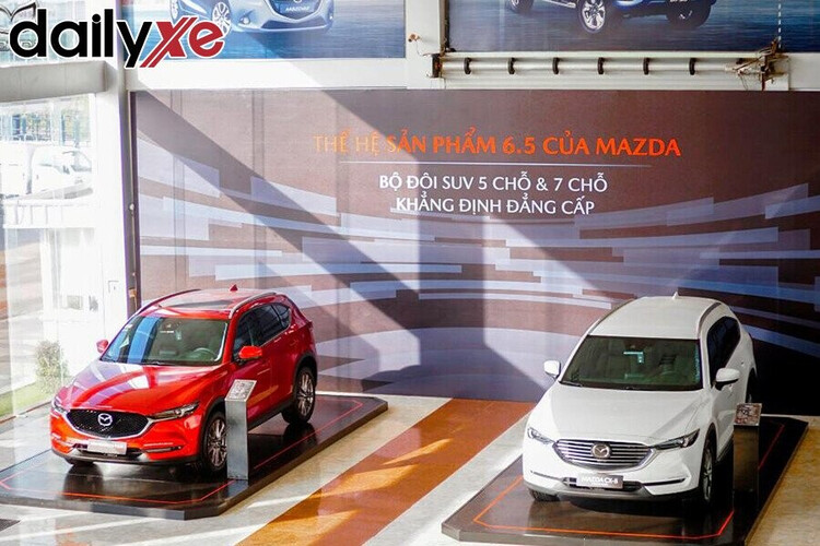 Các dòng xe Mazda trưng bày  tại Showroom