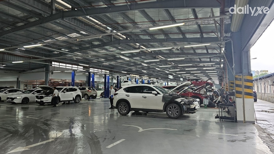 Xưởng dịch vụ được đầu tư theo tiêu chuẩn quốc tế