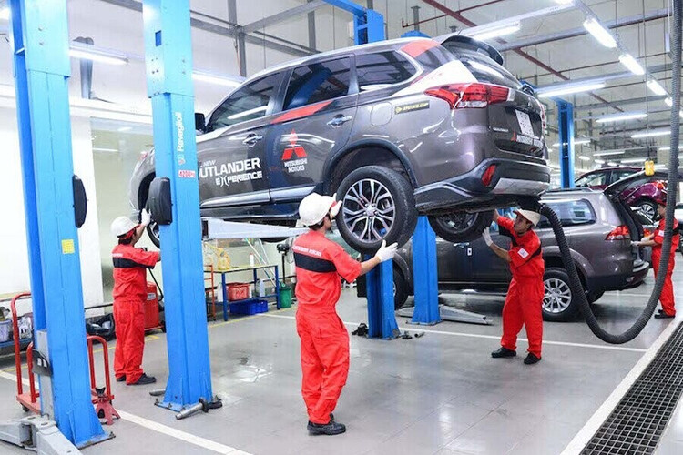 khu bảo dưỡng xe