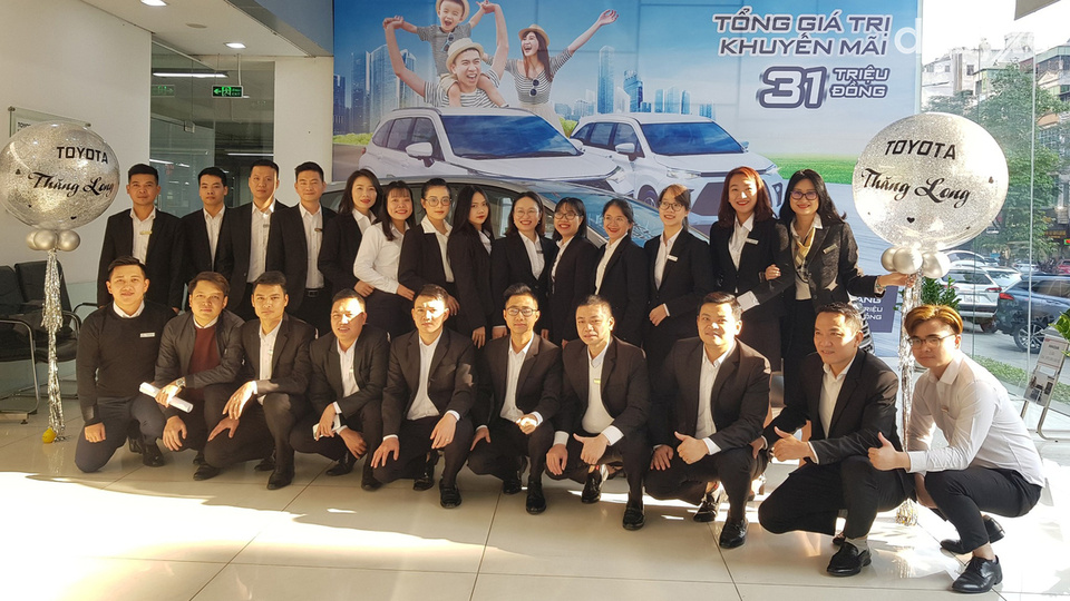 Đội ngũ nhân viên của Toyota Thăng Long