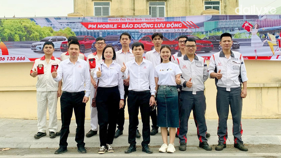 Đội ngũ nhân viên của Honda Ôtô Thái Bình