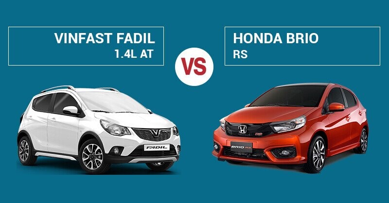 So sánh VinFast Fadil 1.4L AT và Honda Brio RS (2022)