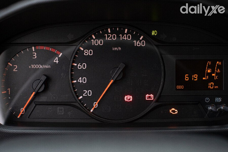 Cụm đồng hồ kỹ thuật số hiển thị hai vòng số phóng to