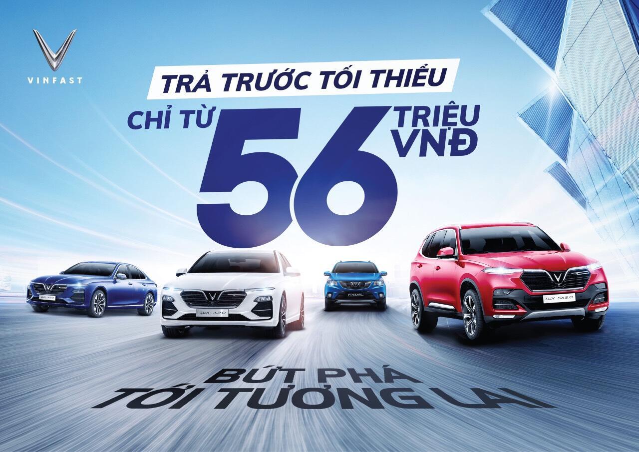 Trả Trước Tối Thiểu Chỉ Từ 56 Triệu