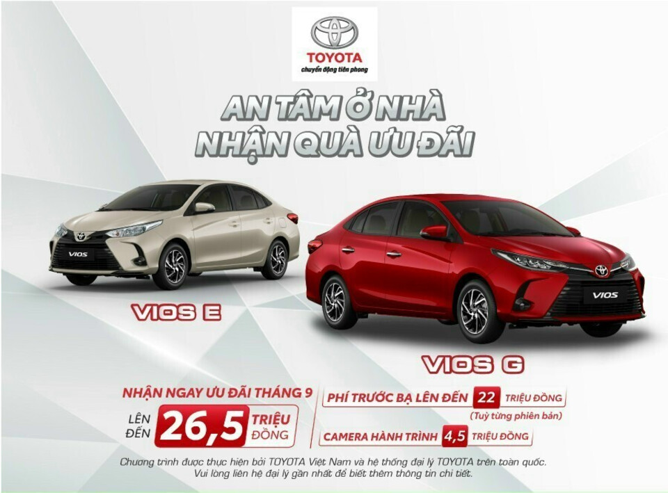 Chương Trình Khuyến Mãi Toyota Vios