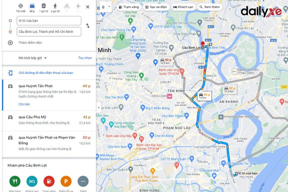 Tài xế nên nắm rõ lộ trình để di chuyển dễ dàng