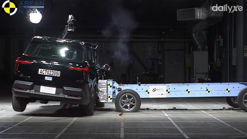 Chiếc xe được thử nghiệm đâm va