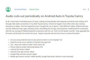 Người dùng Toyota Camry phàn nàn Google Maps ‘phá sóng’ âm thanh