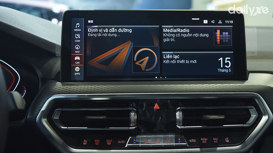 Màn hình trung tâm điều khiển hiện đại