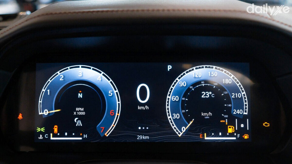 Màn hình lái hiển thị sắc nét