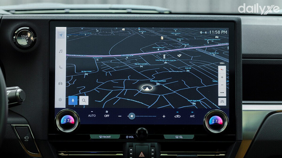 Màn hình cảm ứng đa thông tin 14 inch hỗ trợ kết nối không dây Apple CarPlay/Android Auto