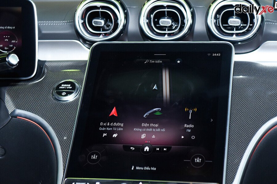 Màn hình trung tâm tiện nghi