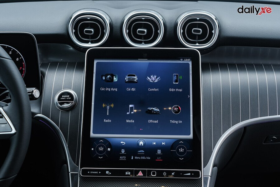 Màn hình giải trí 11.9 inch tiện nghi