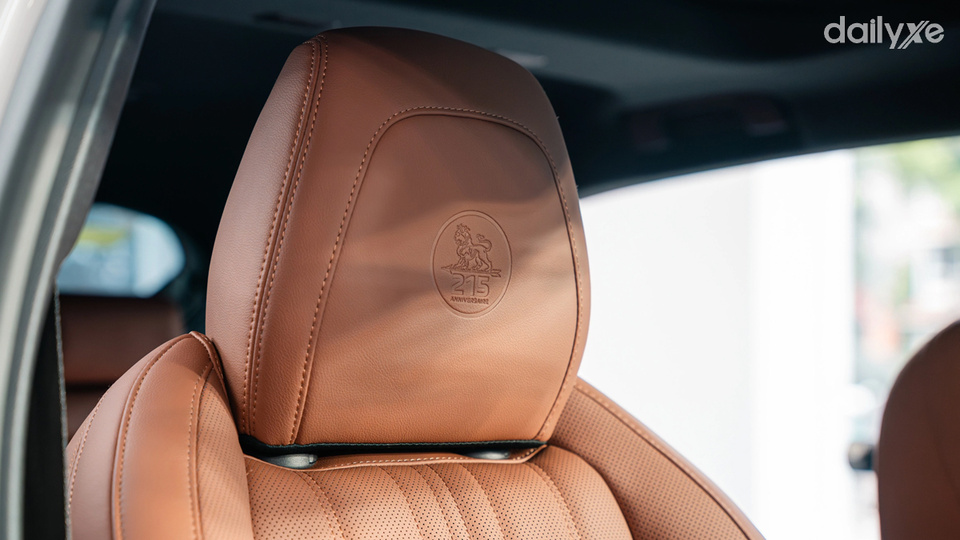 Ghế ngồi bọc da sử dụng tông màu tối