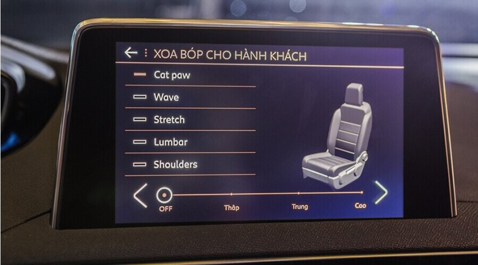 Peugeot 5008 trang bị màn hình hiện thị đa thông tin
