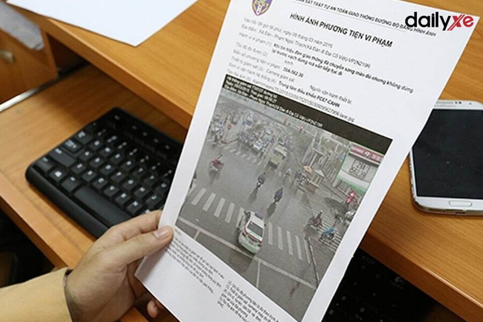 Thời gian thông báo phạt nguội