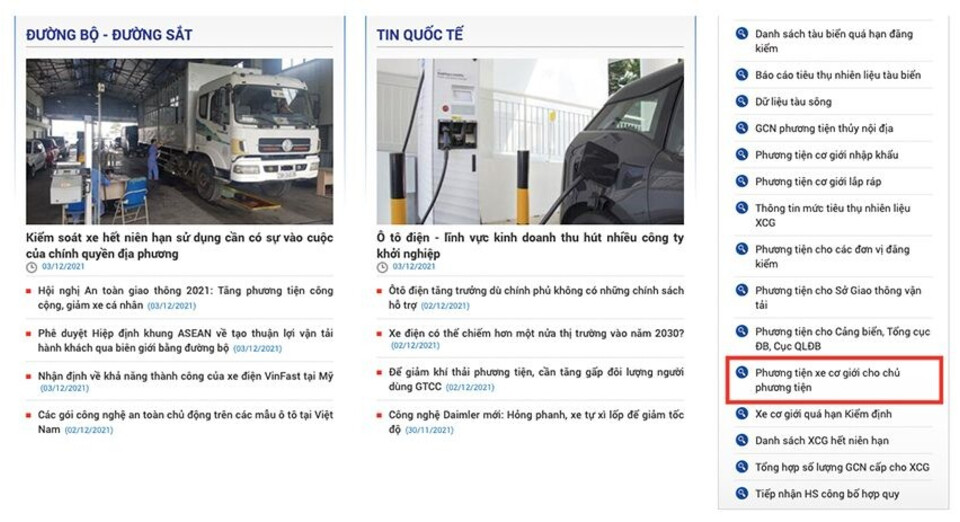 Bấm chọn mục Phương tiện xe cơ giới cho chủ phương tiện Bấm chọn mục Phương tiện xe cơ giới cho chủ phương tiện