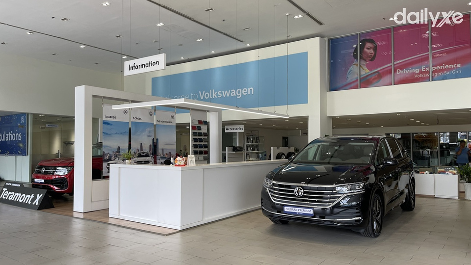 Khu vực trưng bày xe Volkswagen