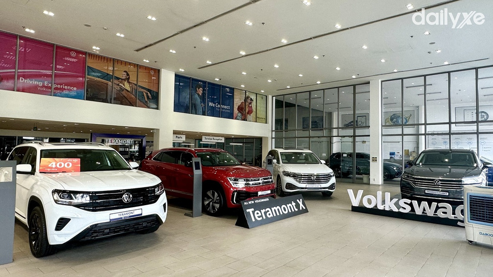 Khu vực trưng bày xe Volkswagen