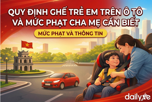 Quy định ghế trẻ em trên ô tô và mức phạt cha mẹ cần biết