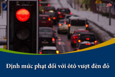 Quy định mức phạt đối với ô tô vượt đèn đỏ năm
