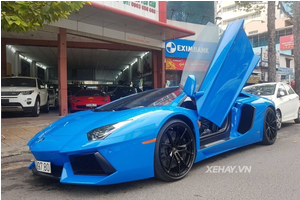 Sài Gòn: Lamborghini Aventador ngoại thất Blue Lemans tái xuất trên phố