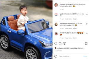 Sở hữu 'Lexus LX 570 mui trần' với biển số độc khi mới 2 tuổi, bé Bo nhà Hòa Minzy đốn tim cộng động mạng với phong thái ‘quý tử’