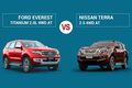 So sánh Ford Everest Titanium 2.0L 4WD và Nissan Terra 2.5 4WD