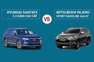So sánh Hyundai Santa Fe 2.4 Xăng và Mitsubishi Pajero Sport