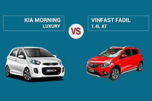 So sánh VinFast Fadil 1.4L AT và KIA Morning Luxury (2022)