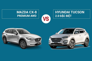 So sánh Mazda CX-8 Premium AWD và Hyundai Tucson 2.0 Đặc Biệt