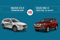 So sánh Mazda CX-8 Premium AWD và Isuzu MU-X Prestige 3.0 (2022)
