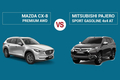 So sánh Mazda CX-8 Premium AWD và Mitsubishi Pajero Sport (2022)