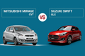 So sánh Mitsubishi Mirage CVT và Suzuki Swift GLX (2022)